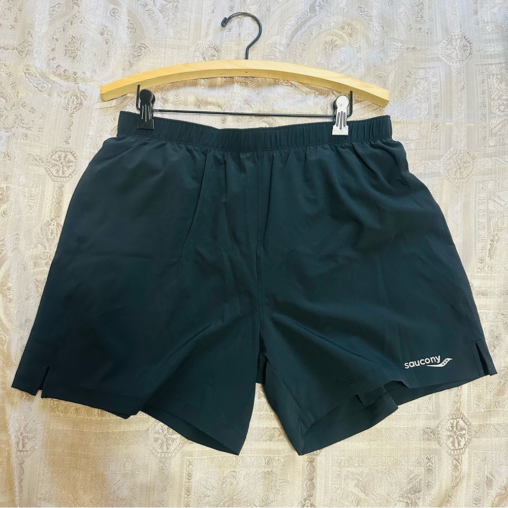 Saucony Men's Black Lined Athletic Shorts
NWOT